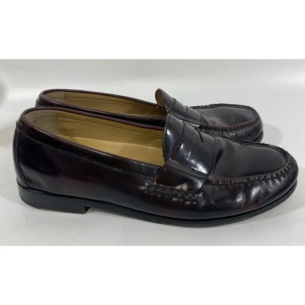 Vintage Cole Haan Pennyloafers Chestnut Brown‎ Leather 90s Preppy 10.5